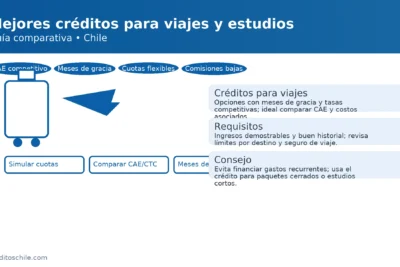 Créditos para viajes en Chile: cómo simular cuotas, comparar CAE/CTC y aprovechar meses de gracia — creditoschile.com