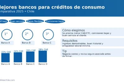 Mejores bancos para créditos de consumo en Chile: ranking y comparación de CAE por entidad — creditoschile.com