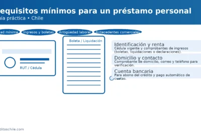 Requisitos para préstamo personal en Chile: cédula vigente, RUT y comprobantes de ingresos (boletas o liquidaciones) — creditoschile.com