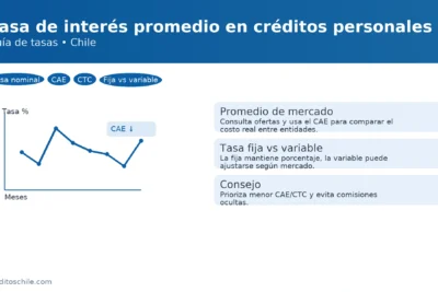 Tasa de interés promedio en créditos personales en Chile: evolución mensual y CAE para comparar ofertas — creditoschile.com