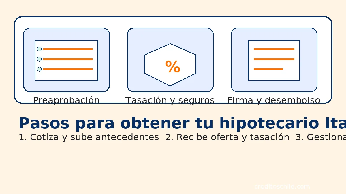 Pasos del crédito hipotecario Itaú: preaprobación, tasación y firma del crédito