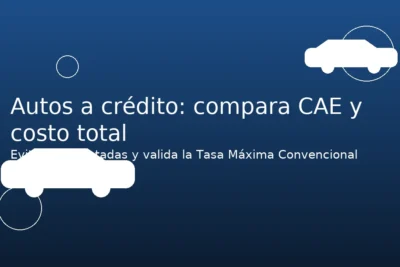 Autos a crédito en Chile: compara CAE, costo total y valida la Tasa Máxima Convencional antes de firmar