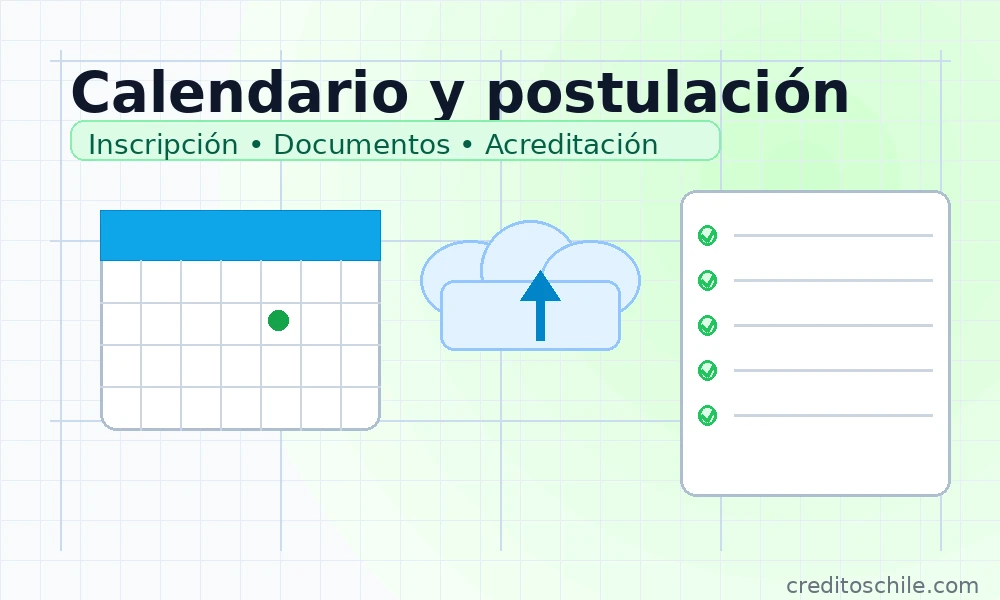 Calendario y postulación (inscripción, documentos, acreditación