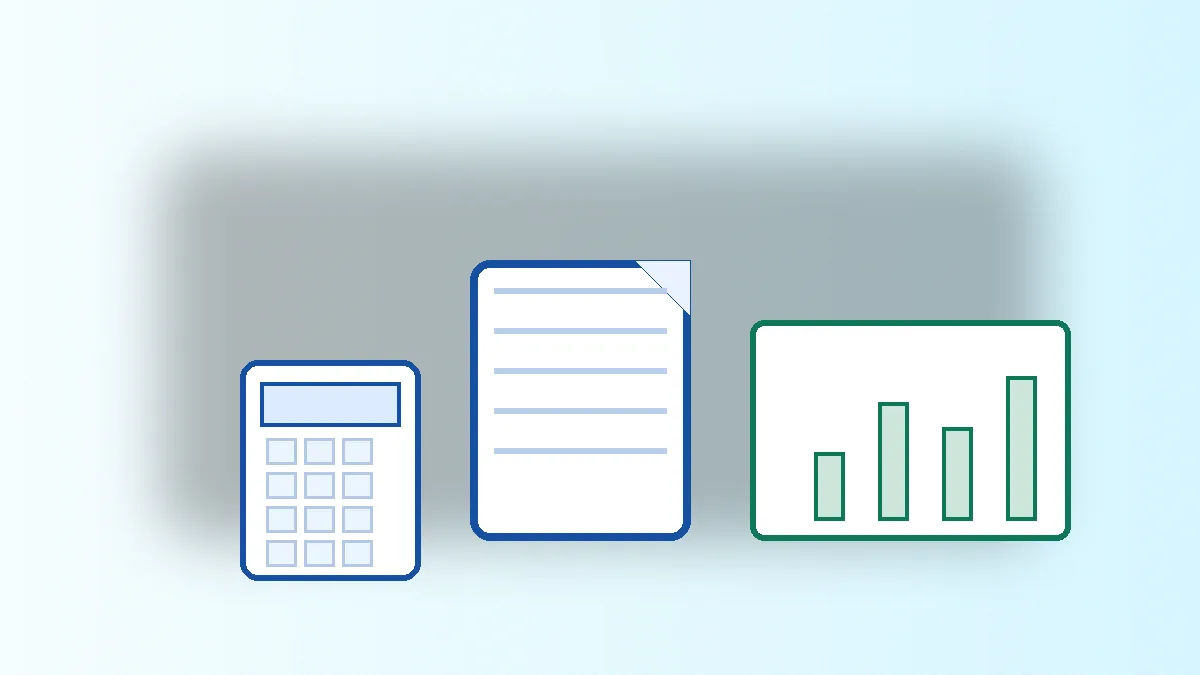 Calculadora, documento y gráfico de barras para comparar CAE y simulaciones de créditos hipotecarios