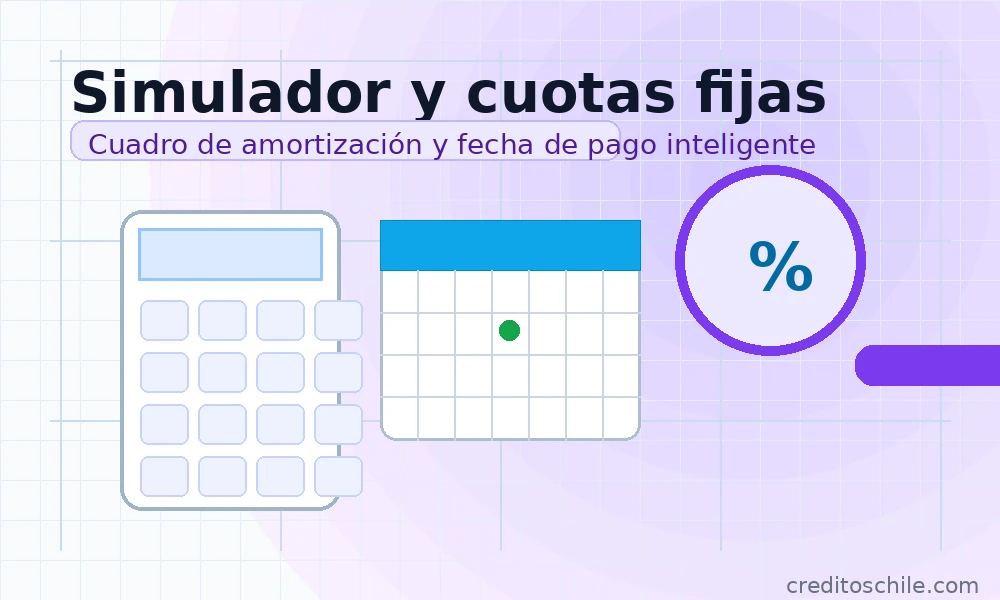 Simulador de crédito de consumo: cuotas fijas y calendario de pago