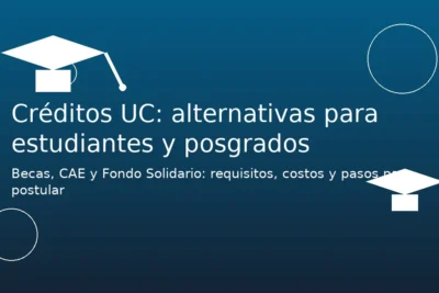 Créditos UC para estudiantes y posgrados en Chile: becas, CAE y Fondo Solidario, requisitos y pasos de postulación