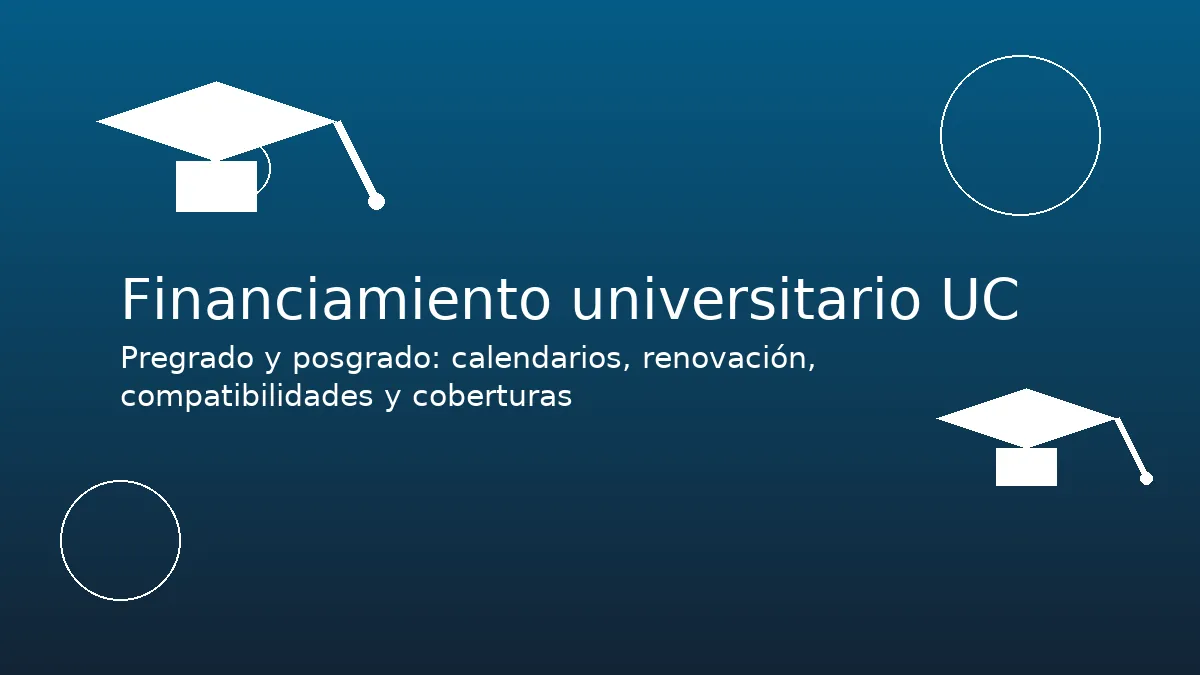 Financiamiento universitario UC: pregrado y posgrado, calendarios de renovación, compatibilidades y coberturas