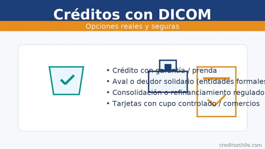 Créditos con DICOM: opciones reales y seguras (garantía, aval y refinanciamiento)