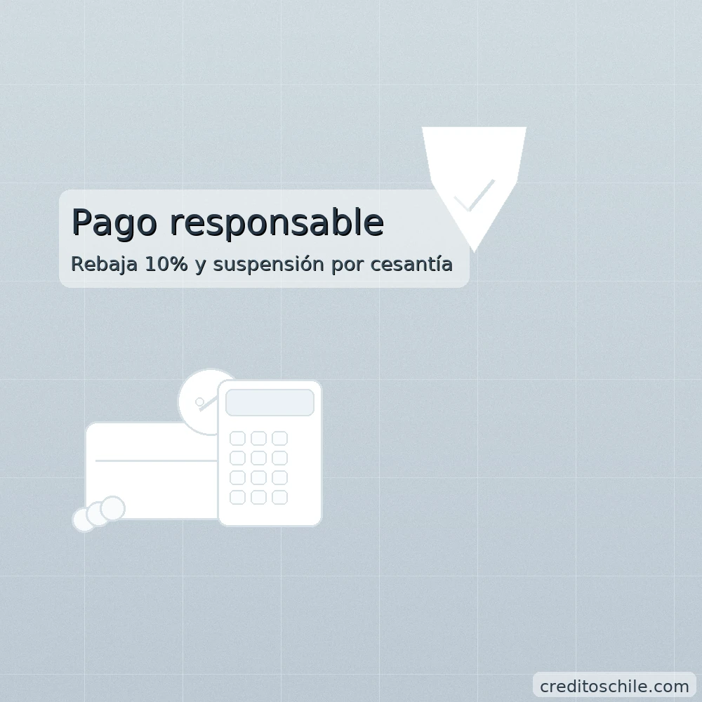 Pago responsable del crédito estudiantil con escudo de verificación, cuadrícula ligera y elementos financieros