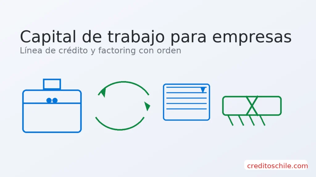 Capital de trabajo para empresas: línea de crédito y factoring con orden