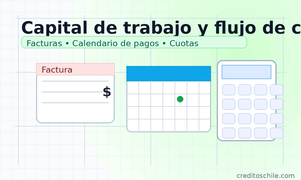 Capital de trabajo y flujo de caja (facturas, calendario, cuotas)