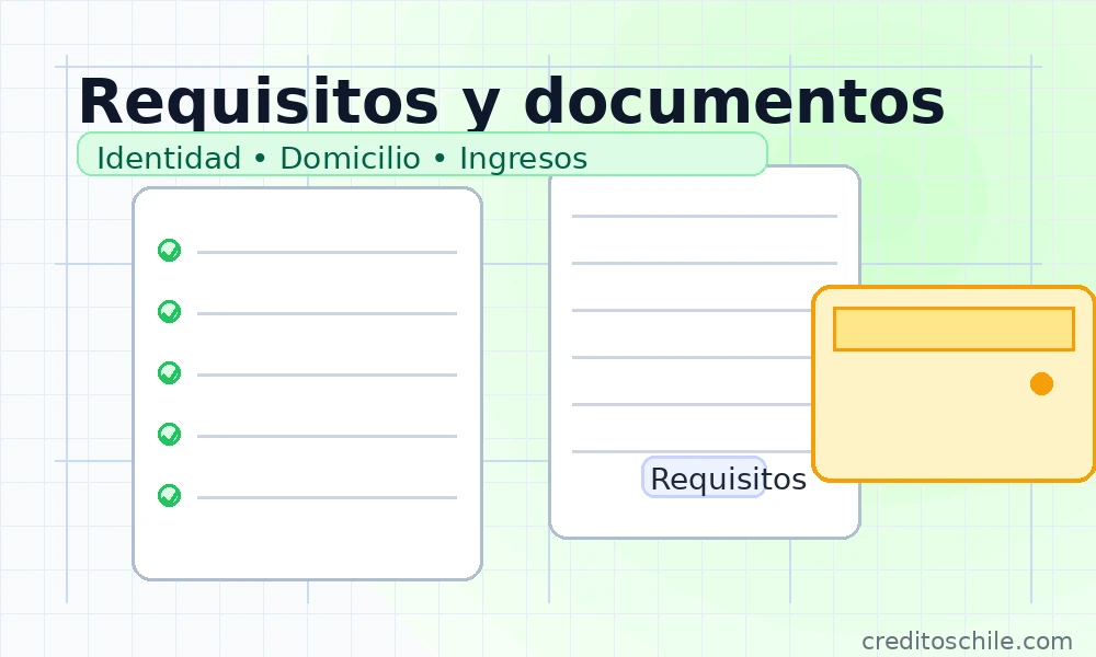 Requisitos y documentos (identidad, domicilio, ingresos)