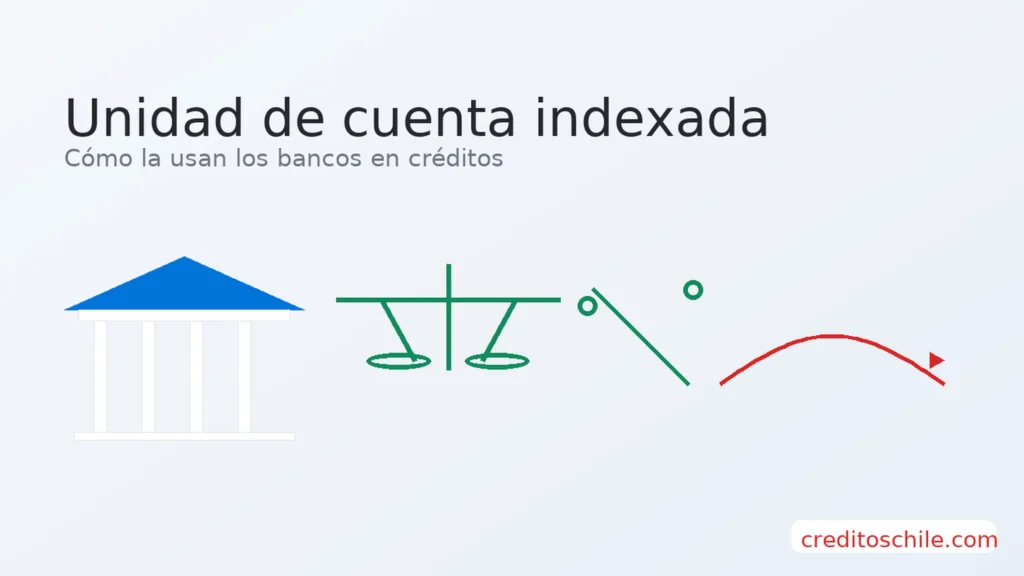 banco estilizado, balanza con porcentaje, curva tipo IPC y marca sutil